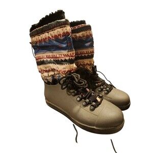 HOTCUTIE ELIZA -17  SYNTHETIC -TEXTILE BOOTS WOMEN SIZE US 5.5  Gray